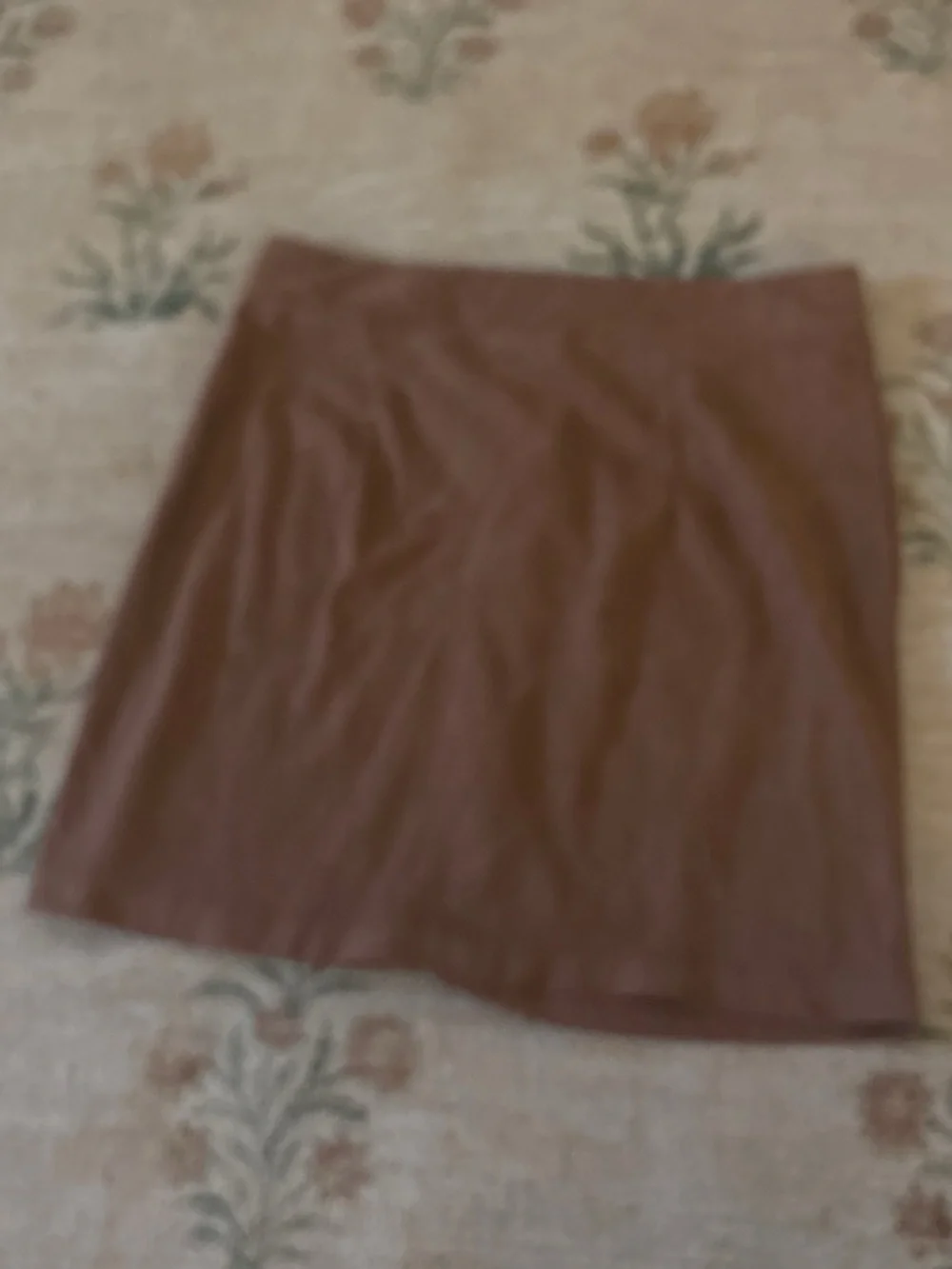 SHEIN Brown Front-Zip Mini Skirt